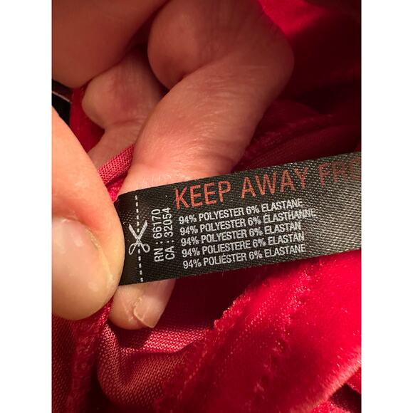 NWT OUT FROM UNDER RED VELVET FLARE PANTS LEGGINGS YOGA SLEEP S URBAN OUTFITTERS - Picture 11 of 11